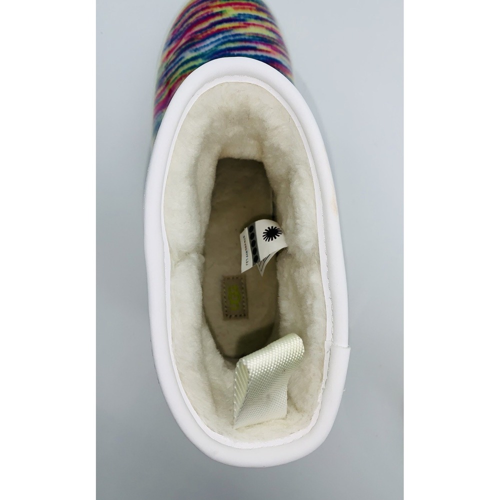 UGG Classics Women's Ankle Boots Clear Mini Pixelate White Waterproof Size 6 NEW - Picture 8 of 10